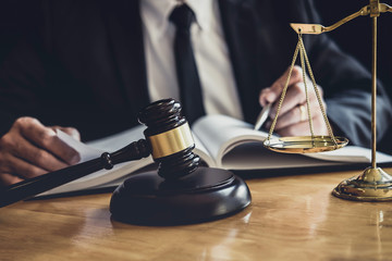 gavel and scales of justice
