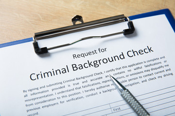 criminal background check papers