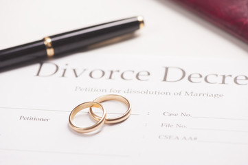divorce decree with rings
