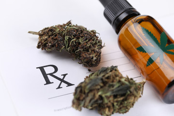 medical prescription pad and marijuana