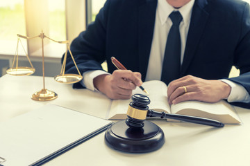 criminal defense attorney with gavel