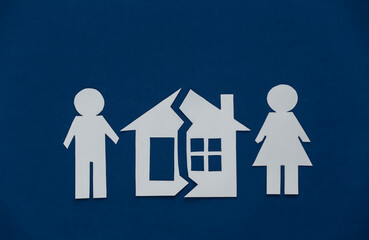 couple and divided house